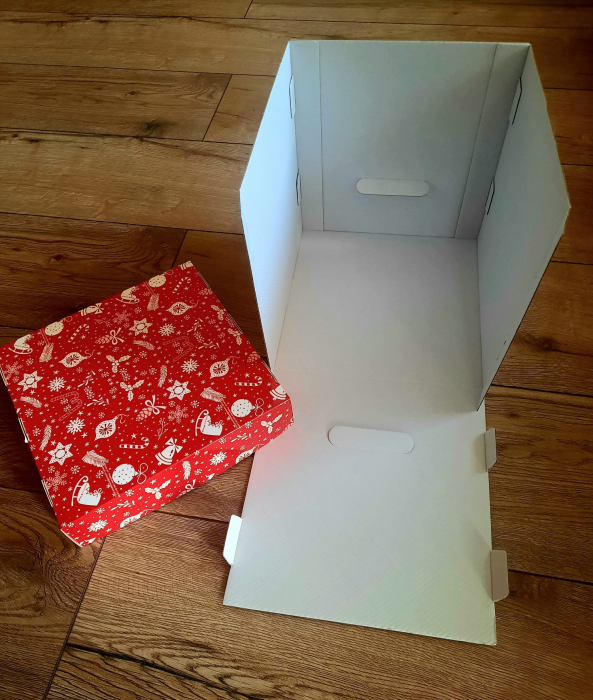 Cutie tort 23x23x25 cm, tipar Craciun [3]