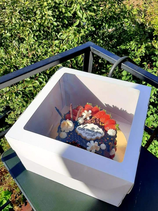 CUTIE TORT 30X30X20 CM, CU FEREASTRA, ALBA, CB1F- ALB, SET 5 BUC [2]