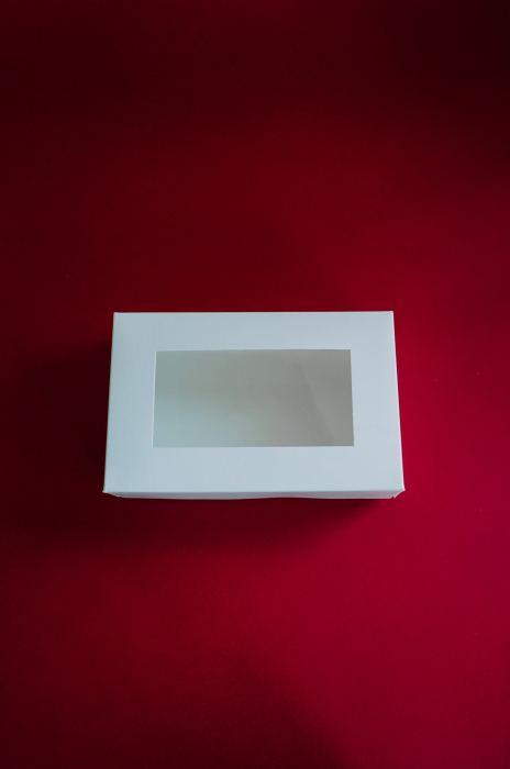 CUTII MINIPRAJITURI SAU MACARONS, 20X13X5.5 CM, COD D1- ALB, SET 5 BUC [3]