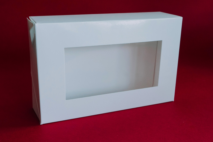 CUTII MINIPRAJITURI SAU MACARONS, 20X13X5.5 CM, COD D1- ALB, SET 5 BUC [5]