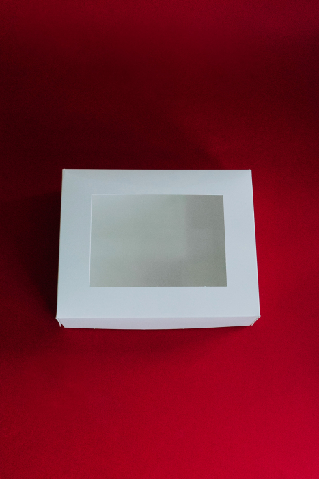 CUTII MINIPRAJITURI SAU MACARONS, 20X16X5.5 CM, COD D2- ALB, SET 5 BUC [8]