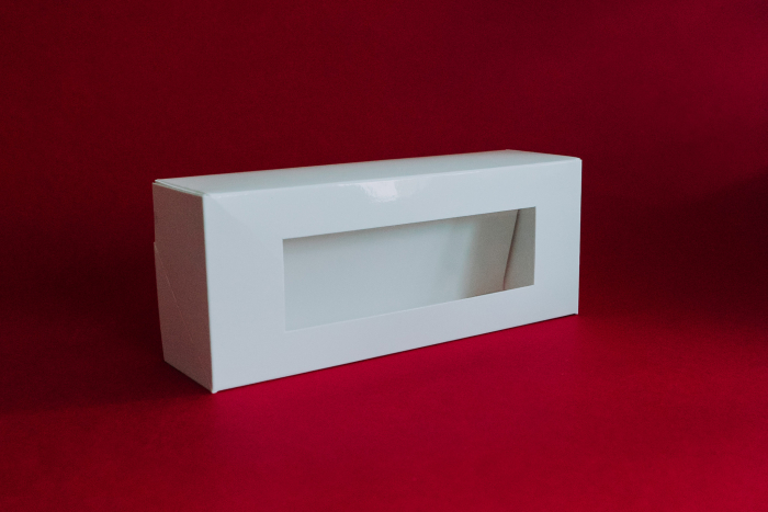 CUTII MINIPRAJITURI SAU MACARONS, 20X8X5.5 CM, COD D0- ALB, SET 5 BUC [3]