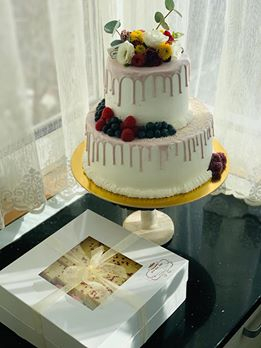 CUTII MINIPRAJITURI SAU MACARONS, 23X23X5 CM, COD D5- ALB, SET 5 BUC [6]