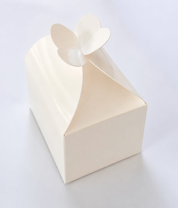Scatola per Bomboniere 7,5x6x5 cm, Bianco, KB1- Bianco, Set 5 Pezzi [2]