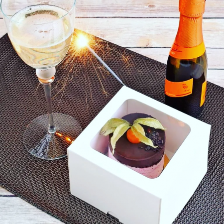 Scatole Aperte con Finestra - CUTIE 12X12X8, CU FEREASTRA SI TAVITA, E0-TAV-ALB, SET 5 BUC