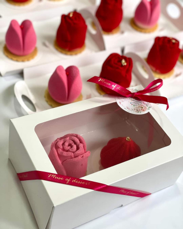 Scatole Aperte con Finestra - CUTIE 16X10X8, CU FEREASTRA SI TAVITA, E1-TAV- ALB, SET 5 BUC