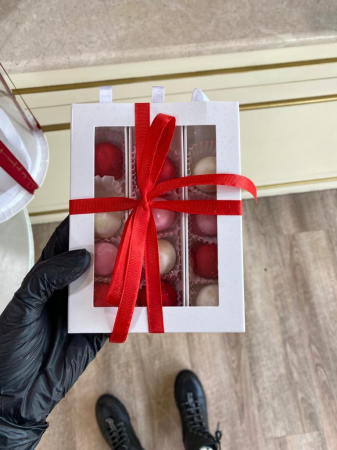 Scatole con Cassetto per Praline - CUTIE 18 PRALINE, P3- ALB, 15.5X12X2.3 CM, SET 5