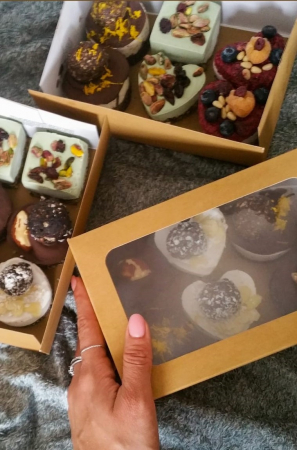 Cutie cu fereastră și tăviță 20x13x8 cm, natur [1]