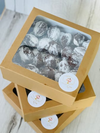 Scatole Aperte con Finestra - Cutie cu fereastră și tăviță 23x23x7 cm, natur