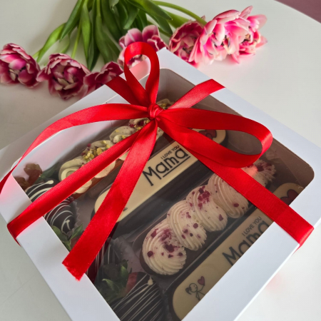 CUTIE 26X26X5, CU FEREASTRA SI TAVITA, E4-TAV- ALB, SET 5 BUC [4]