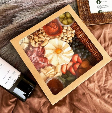 Scatole Aperte con Finestra - CUTIE 26X26X5 CM, NATUR