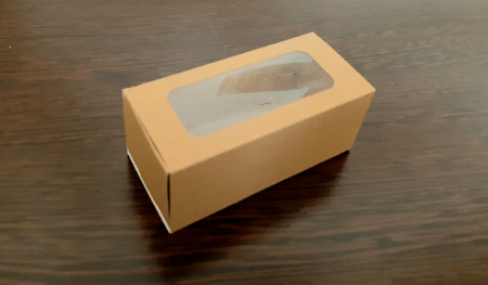 Cutie Pentru 3-4 Macarons natur, cu sertar si capac cu fereastra [1]