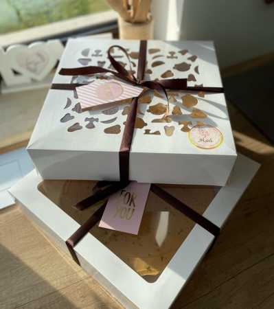 CUTIE 30X30X8 CU FEREASTRA DANTELATA SI TAVITA, SB2DT- ALB, SET 5 BUC [2]