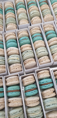 CUTIE 5-6 MACARONS CU FEREASTRA DANTELATA, MAC2ADT- ALB, SET 5 BUC [6]