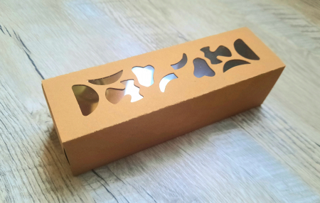 Scatole Piccole per 2–10 Macarons - Cutie Pentru 5-6 Macarons natur, cu fereastra dantelata