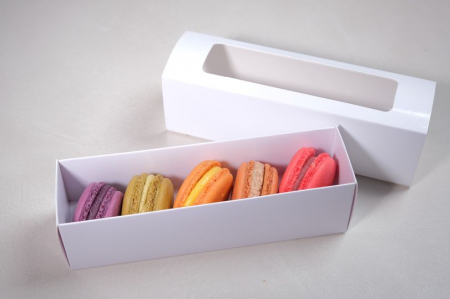 CUTIE 6-8 MACARONS, 18X5.5X5.5 CM, CU SERTAR, COD MAC3- ALB, SET 5 BUC [5]