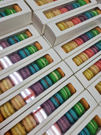 CUTIE 8-10 MACARONS, 26X5X4.5 CM, CU SERTAR, COD MAC4- ALB, SET 5 BUC [3]