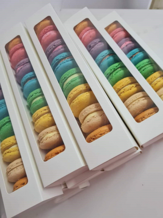 CUTIE 8-10 MACARONS, 26X5X4.5 CM, CU SERTAR, COD MAC4- ALB, SET 5 BUC [2]