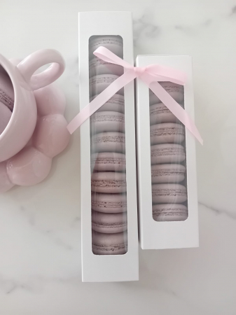 CUTIE 8-10 MACARONS, 26X5X4.5 CM, CU SERTAR, COD MAC4- ALB, SET 5 BUC [1]
