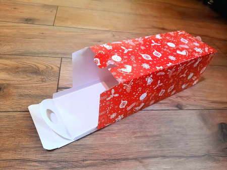 Scatole per Panettoni e Rotoli Dolci - Cutie cozonac 30x11x11 tipar Craciun