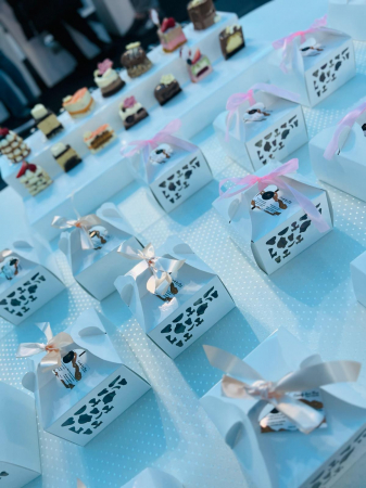 CUTIE MINI-TORT 12X12X8 CM, CU FEREASTRA DANTELATA, DT0- ALB, SET 5 BUC [4]