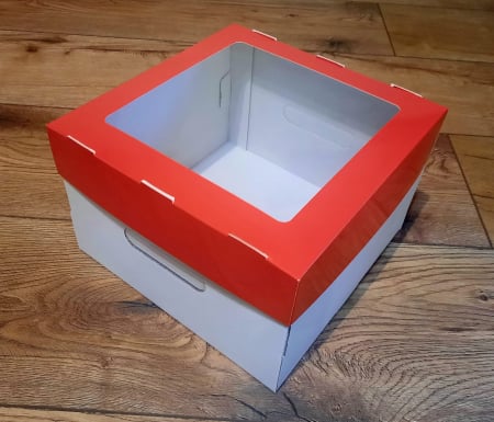 Scatole per Torte con Finestra - CB3F- ROSU