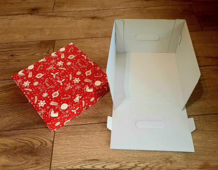 Cutie tort 23x23x15 cm, tipar Craciun [1]