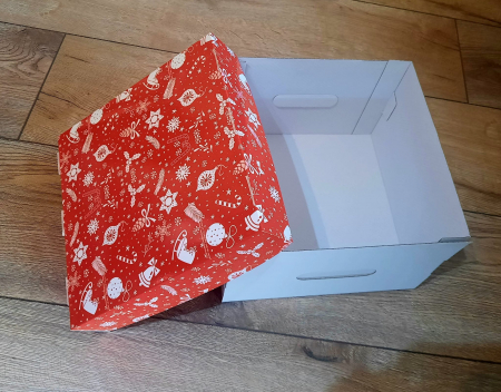 Cutie tort 23x23x15 cm, tipar Craciun [2]