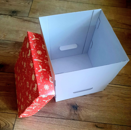 Cutie tort 23x23x25 cm, tipar Craciun [1]