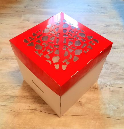 Scatole per Torte con Finestra - CB8-DT- ROSU
