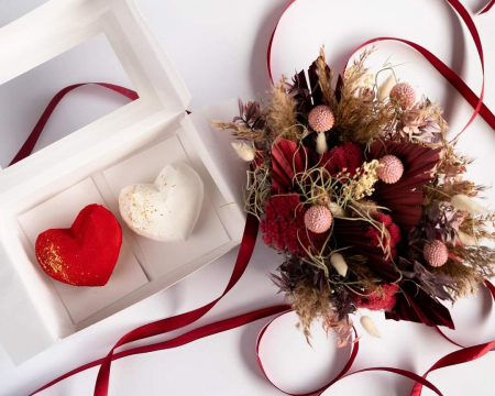 CUTII MINIPRAJITURI SAU MACARONS,15X10X5.5 CM, COD D00- ALB, SET 5 BUC [9]