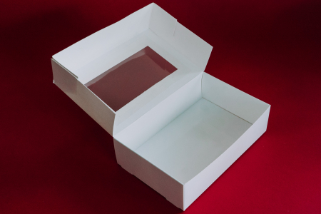 CUTII MINIPRAJITURI SAU MACARONS, 20X13X5.5 CM, COD D1- ALB, SET 5 BUC [3]