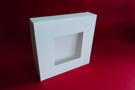 CUTII MINIPRAJITURI SAU MACARONS, 23X23X5 CM, COD D5- ALB, SET 5 BUC [9]