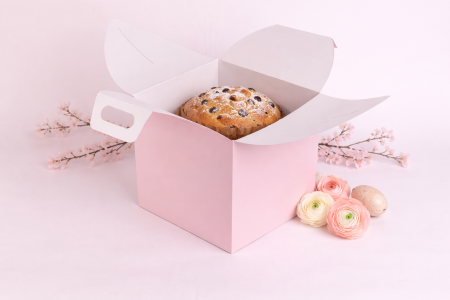 Linea di Pasqua - Scatola con manico per Panettone o Torta