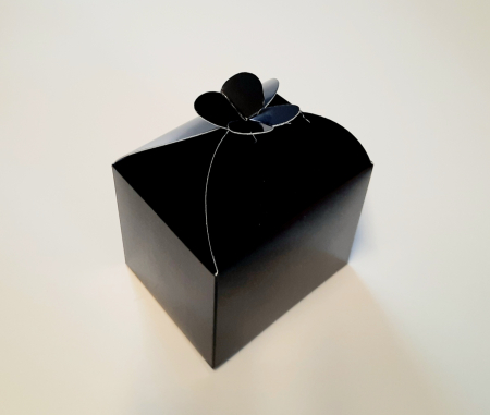 Scatole per Bomboniere - Scatola per Bomboniere 12,5x10x10,5 cm, Nero, KB3- Nero, Set 5 Pezzi