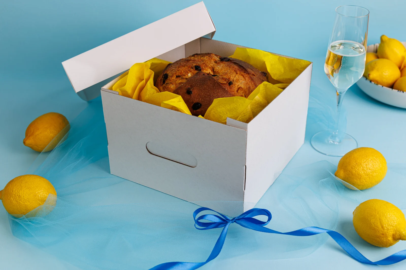 Scatole Personalizzate - Scatola per Panettone o Torta, 23x23x15 cm, Bianco, Codice CB3F- Bianco, Set 5 Pezzi