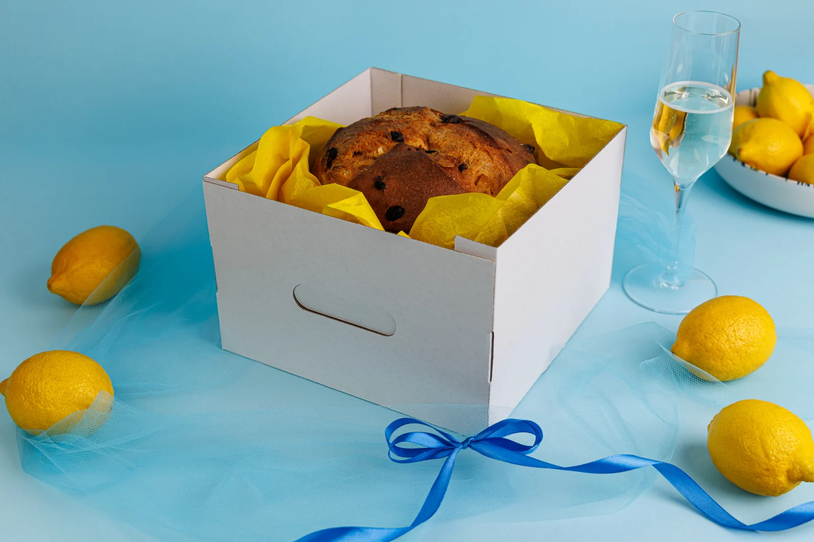 Scatola per Panettone o Torta, 23x23x15 cm, Bianco, Codice CB3F- Bianco, Set 5 Pezzi [3]