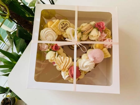 Scatole Alte con Finestra per Pasticcini - Cutie 26x26x11 cm, cu tavita si fereastra