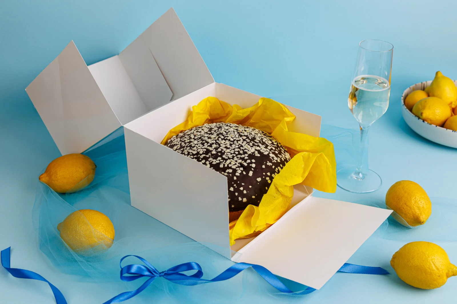 Scatole Alte con Finestra per Pasticcini - Scatola 20x20x14 cm, SB6F- ALB