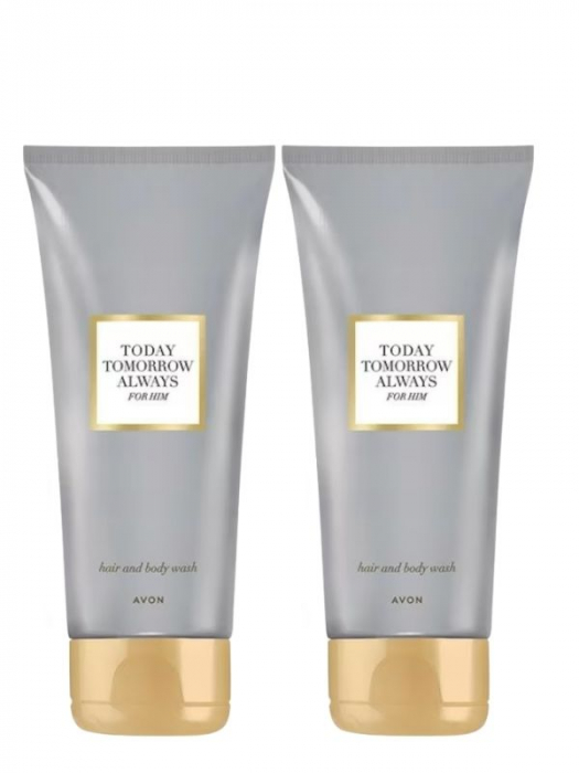 Set 2 buc x Gel de dus 2 in 1 pentru barbati Avon Today Tomorro 200 ml [1]