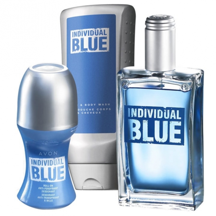 Set Individual Blue, Avon- Apa de toaleta 100 ml, Deodorant cu bila 50 ml si Gel de dus 250 ml [1]