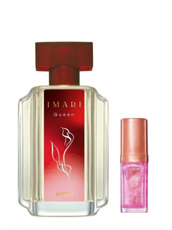 SETURI CADOU - Apa de toaleta Imari Queen 50 ml + Ulei hranitor pentru buze Avon True 7 ml