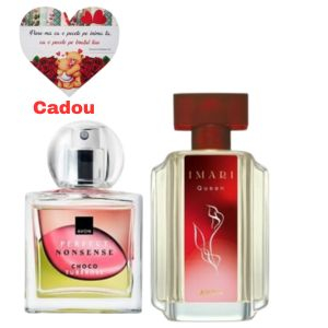 SETURI CADOU - Apa de toaleta Imari Queen, 50ml + Apă de parfum Perfect Nonsense Choco Tuberose ,50 ml + cadou inimioara magnetica personalizata AllyShop