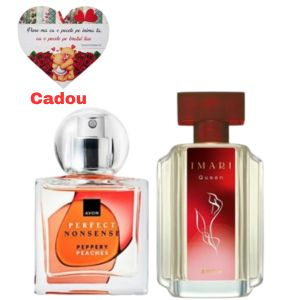 SETURI CADOU - Apa de toaleta Imari Queen, 50ml + Apă de parfum Perfect Nonsense Peppery Peaches 50 ml + cadou inimioara magnetica personalizata AllyShop