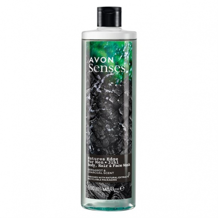 ÎNGRIJIRE CORP - Gel de duș 3 în 1 Natures Edge pentru corp, păr și față 500 ml