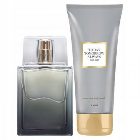 PARFUMURI - Set apa de toaleta 75 ml+ gel de dus 200 ml, pentru barbati, Avon Today Tomowrrow Always