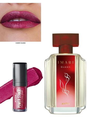 SETURI CADOU - Set High Voltage Spark Cherry Charge – Ruj lichid 3D pentru strălucire electrizantă + Apă de toaletă Imari Queen, 50 ml