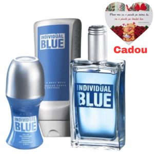 Barbati - Set Individual Blue, Avon- Apa de toaleta 100 ml, Deodorant cu bila 50 ml si Gel de dus 250 ml + cadou inimioara magnetica personalizata AllyShop
