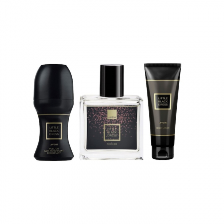 PARFUMURI - Set parfumuri Avon Little Black Dress, apă de parfum 30ml, loțiune de corp 125ml, deodorant roll-on