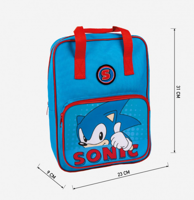 Ghiozdan Sonic, dimensiuni 25cm x31cm x9cm [5]